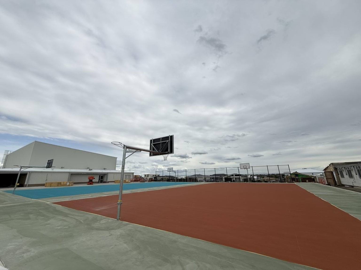 The outside basketball court at Gamadji Primary School