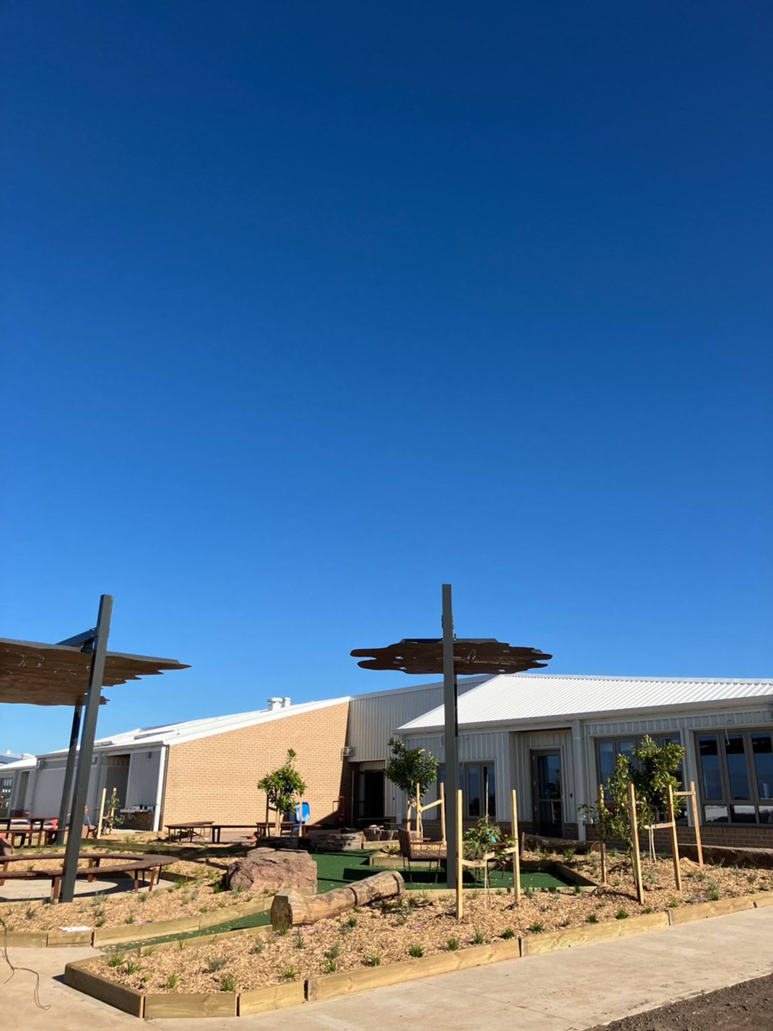 Undercover play area under construction